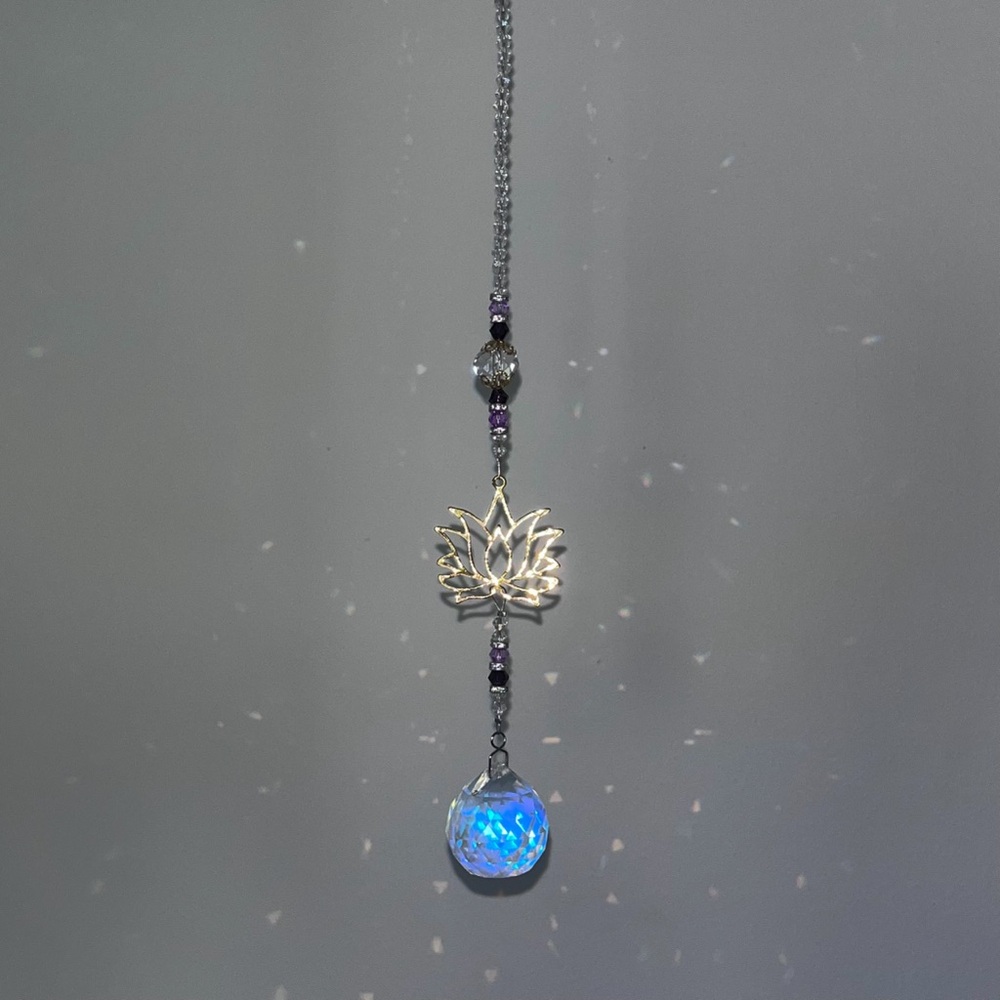 Crystal Lotus Sun Catcher